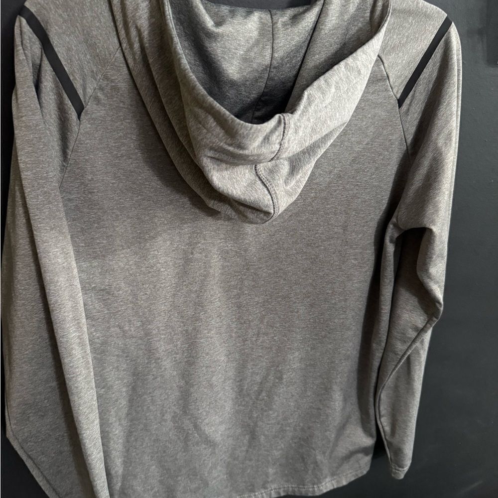 Eddie Bauer 1/4 Zip Hooded Sweatshirt Grey Men's Size Small - Picture 7 of 12